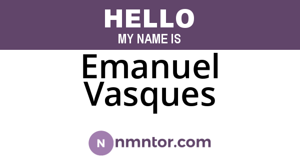 Emanuel Vasques