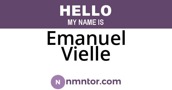 Emanuel Vielle