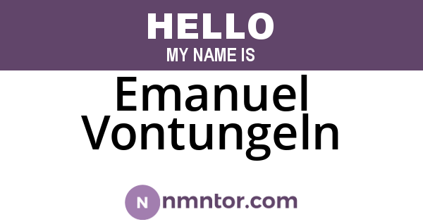 Emanuel Vontungeln