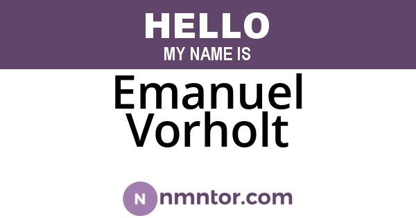 Emanuel Vorholt