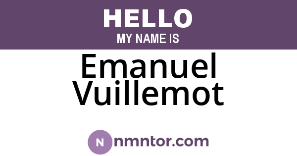 Emanuel Vuillemot