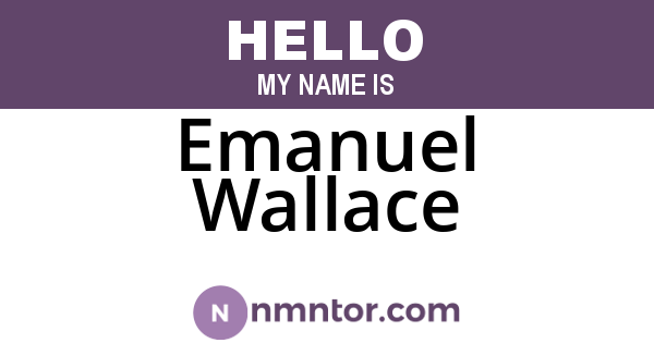 Emanuel Wallace