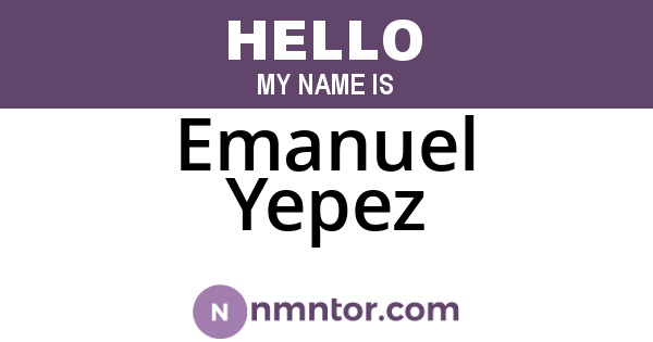 Emanuel Yepez