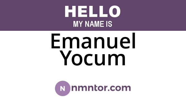 Emanuel Yocum