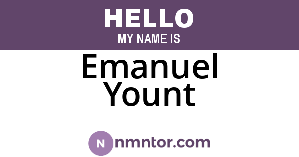 Emanuel Yount