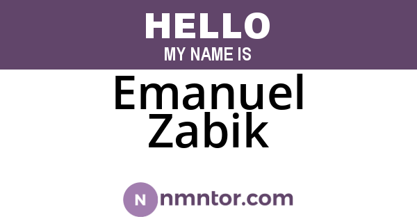 Emanuel Zabik