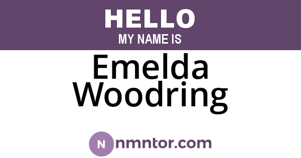 Emelda Woodring