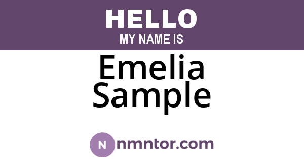 Emelia Sample