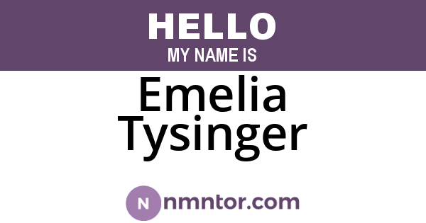 Emelia Tysinger