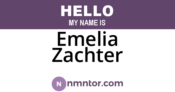 Emelia Zachter