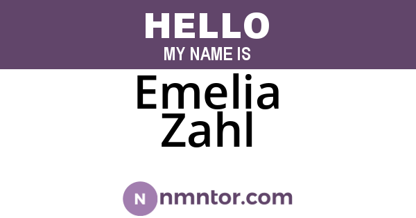 Emelia Zahl