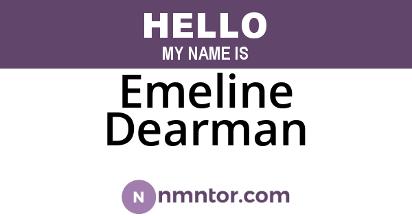 Emeline Dearman