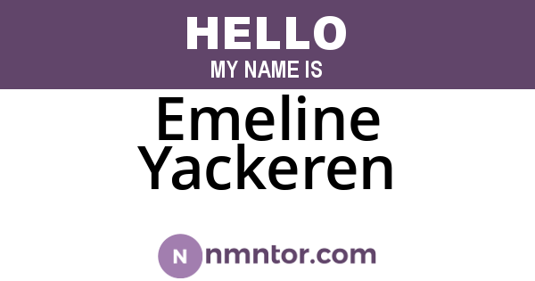 Emeline Yackeren