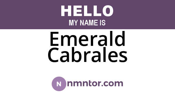 Emerald Cabrales