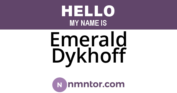 Emerald Dykhoff