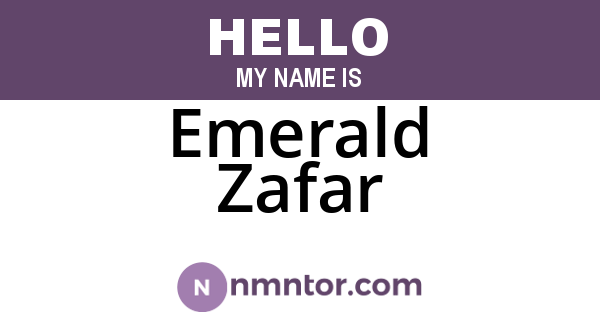 Emerald Zafar