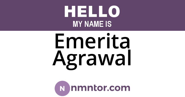 Emerita Agrawal