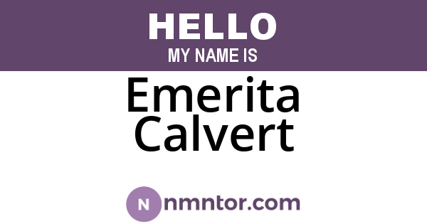 Emerita Calvert