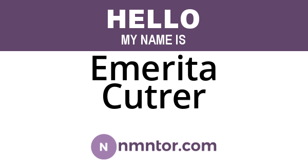 Emerita Cutrer