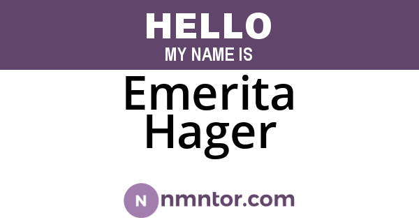 Emerita Hager