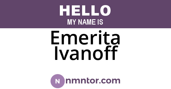 Emerita Ivanoff