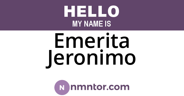 Emerita Jeronimo