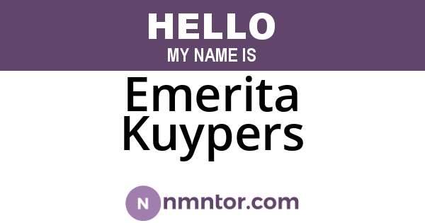 Emerita Kuypers