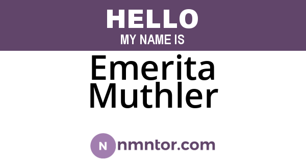 Emerita Muthler