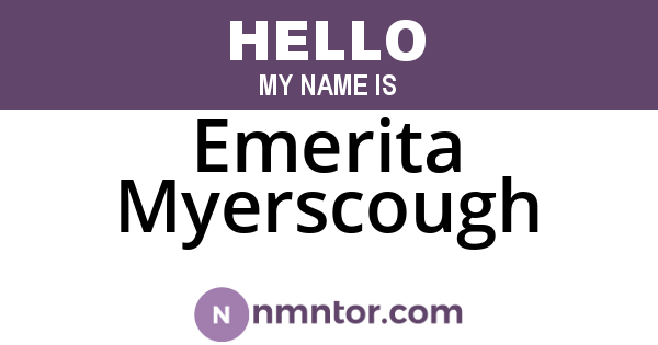 Emerita Myerscough