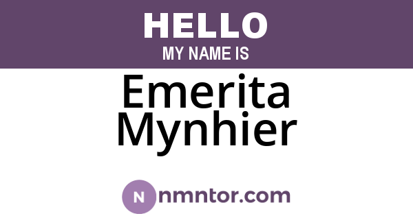 Emerita Mynhier