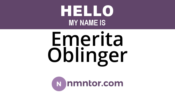 Emerita Oblinger