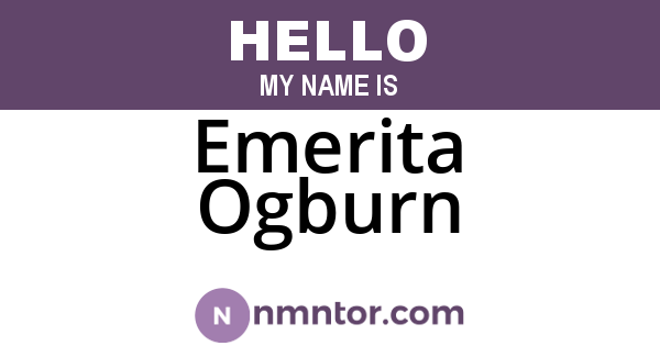 Emerita Ogburn