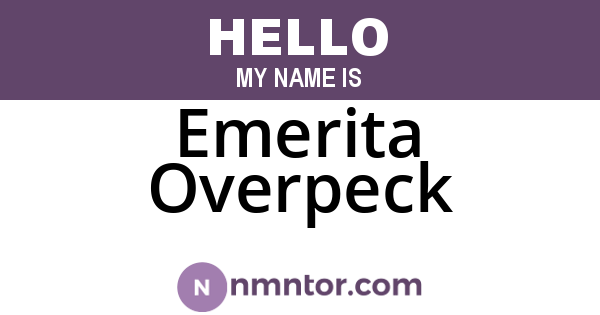 Emerita Overpeck