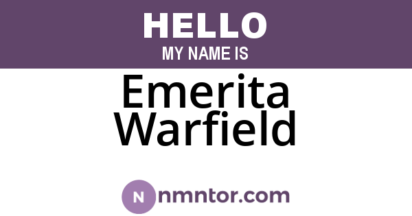 Emerita Warfield