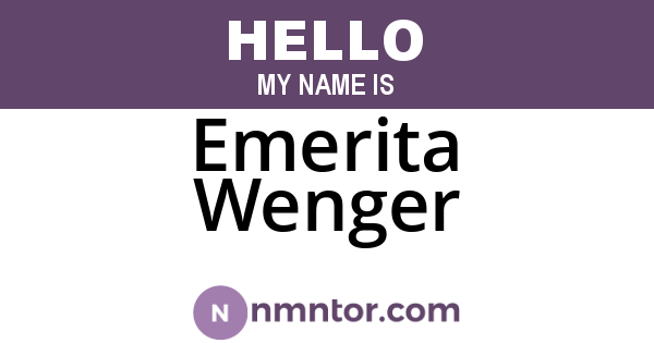 Emerita Wenger