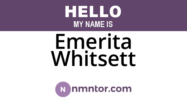 Emerita Whitsett