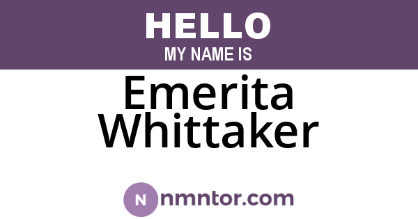 Emerita Whittaker