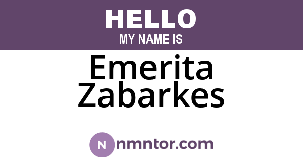 Emerita Zabarkes