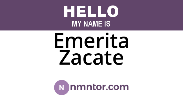 Emerita Zacate