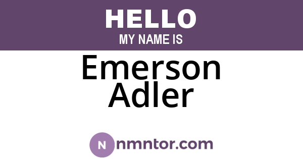 Emerson Adler