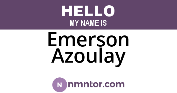 Emerson Azoulay