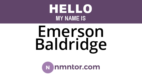 Emerson Baldridge