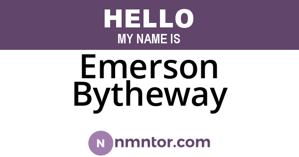 Emerson Bytheway
