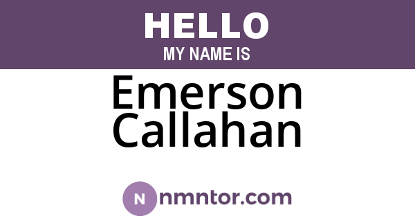 Emerson Callahan
