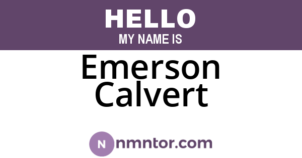 Emerson Calvert
