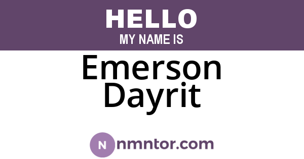 Emerson Dayrit