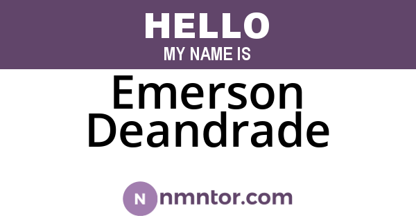 Emerson Deandrade