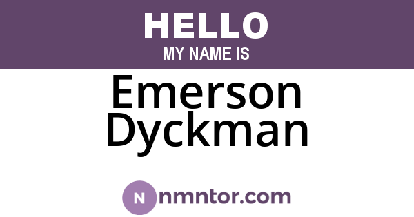 Emerson Dyckman