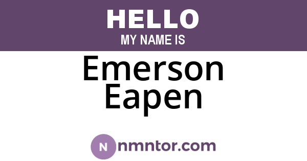 Emerson Eapen