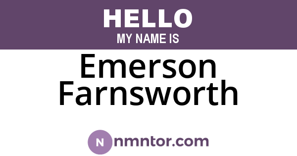 Emerson Farnsworth